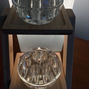 Lilian Vernon Glass Candle Holder/Flower Frogs 2 ea